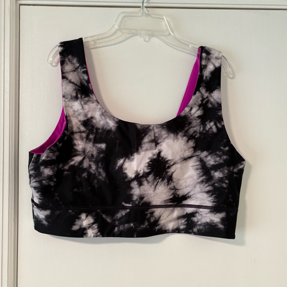 Women's Tie-Dye / Pink Reversible Sports Bra
